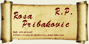 Rosa Pribaković vizit kartica